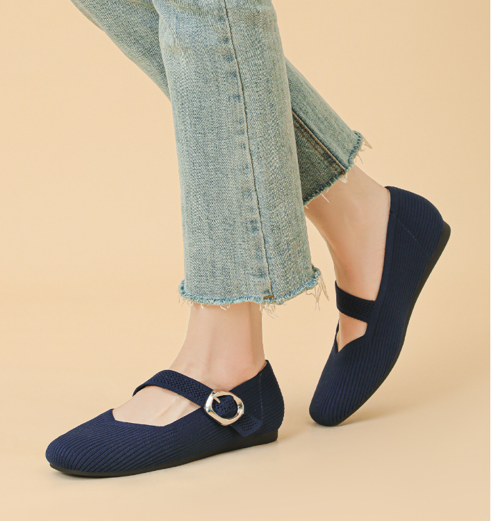 Yumiko - Chaussures plates confortables WideStep